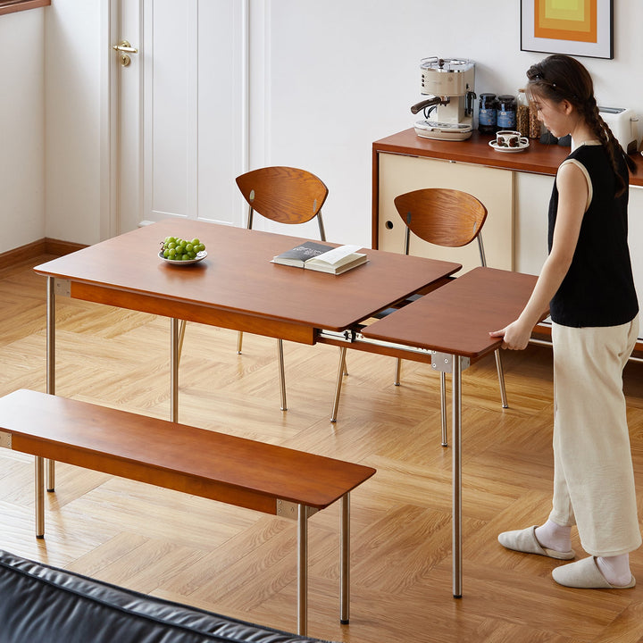 Bauhaus boxwood extendable dining table season size charts.