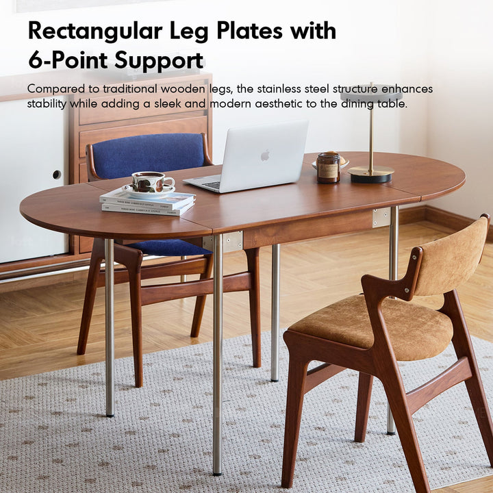Bauhaus boxwood extendable oval dining table season detail 9.