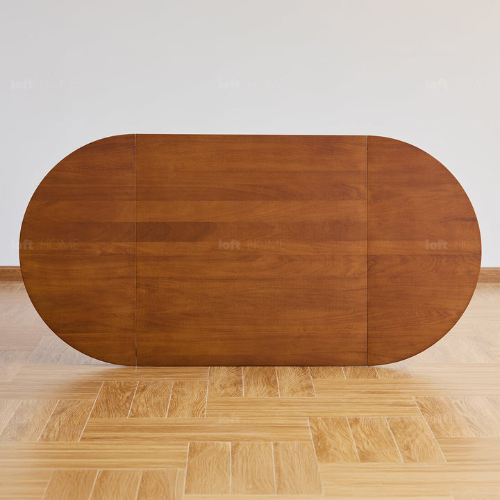 Bauhaus boxwood extendable oval dining table season detail 22.