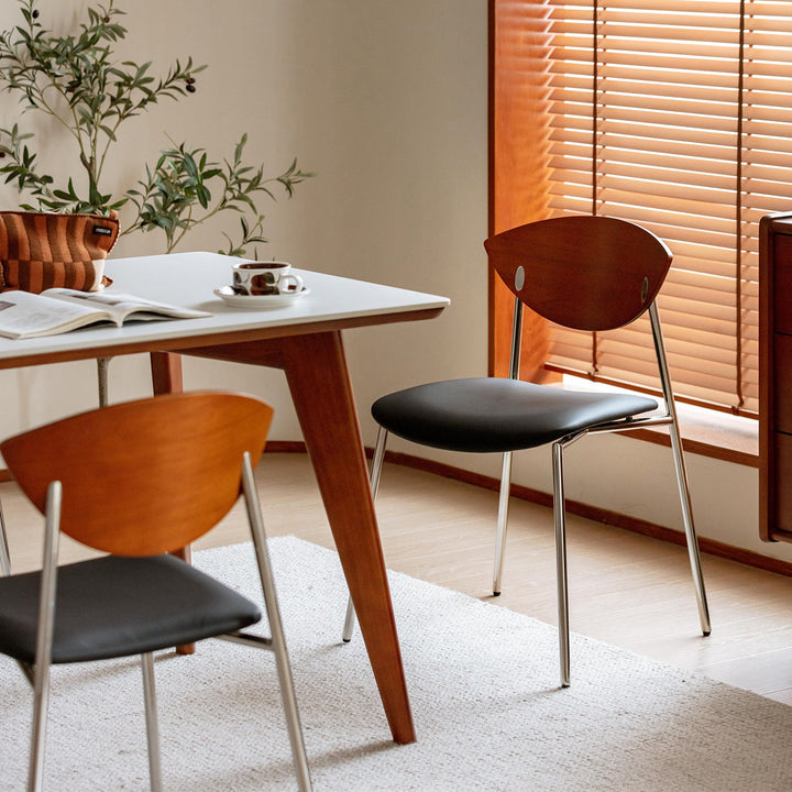 Vintage Boxwood Microfiber Leather Dining Chair BIRD