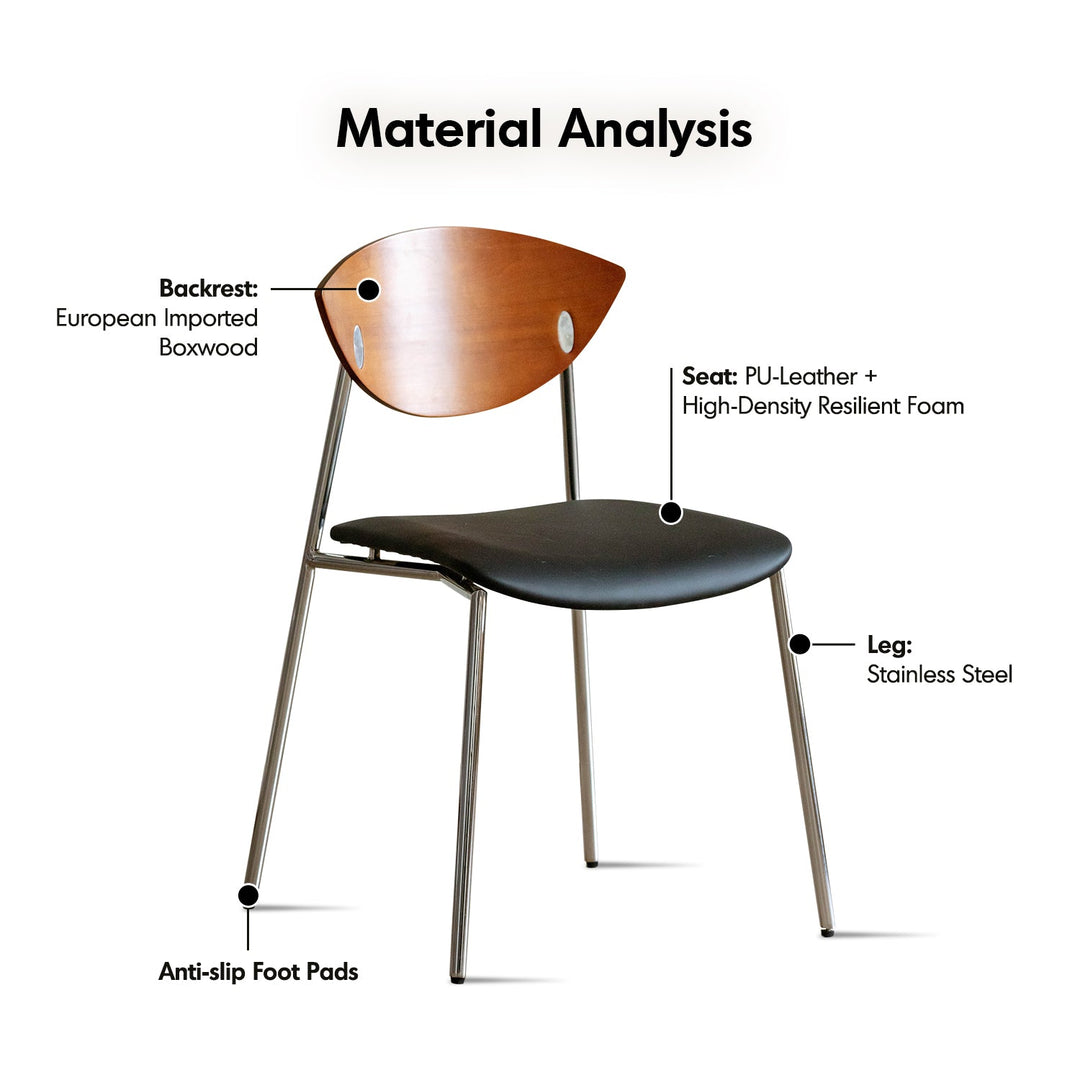 Vintage boxwood microfiber leather dining chair bird detail 6.
