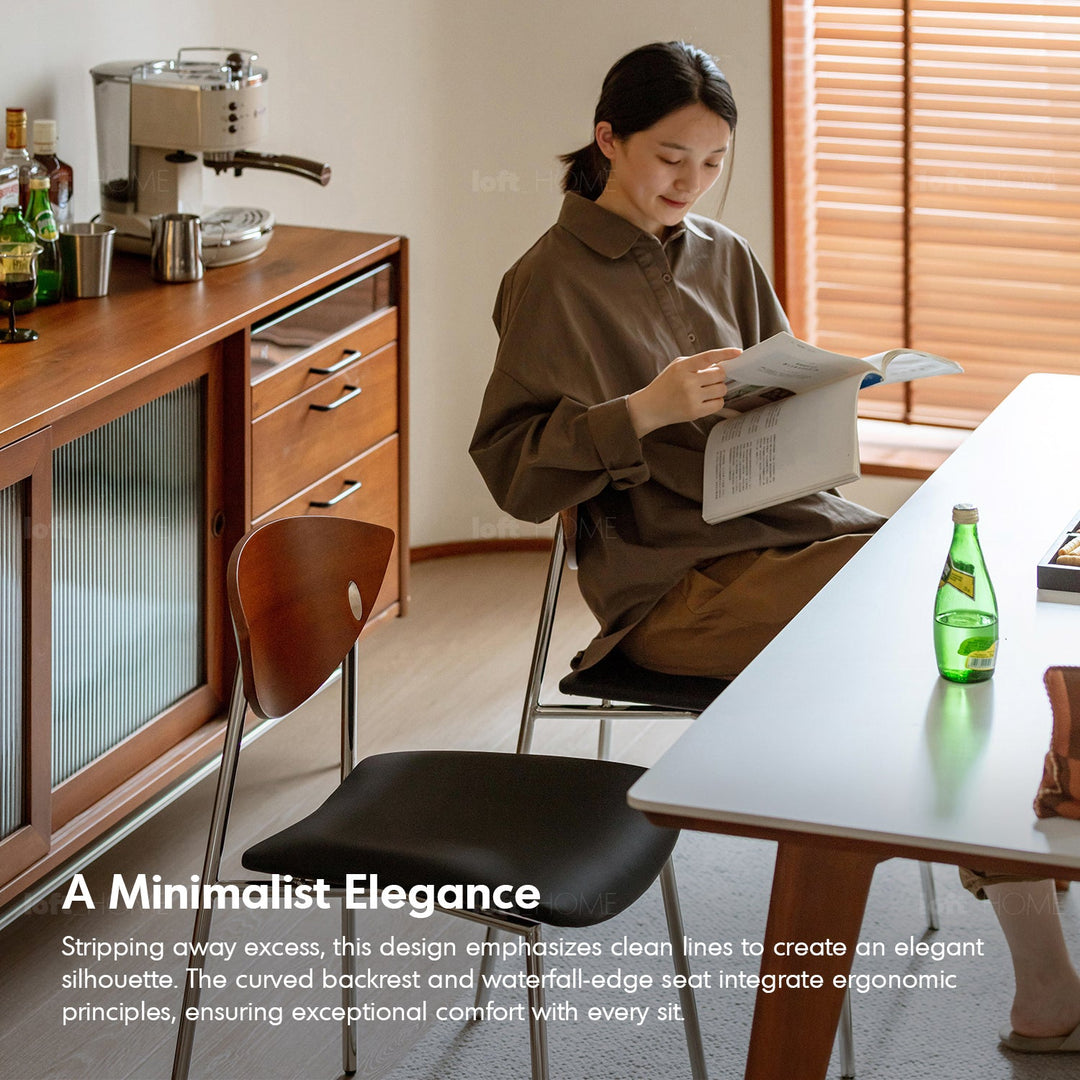 Vintage boxwood microfiber leather dining chair bird with context.