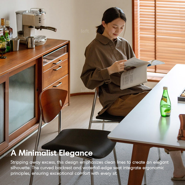 Vintage boxwood microfiber leather dining chair bird with context.