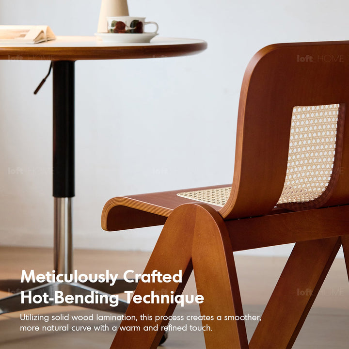 Vintage Boxwood Rattan Dining Chair FANKO