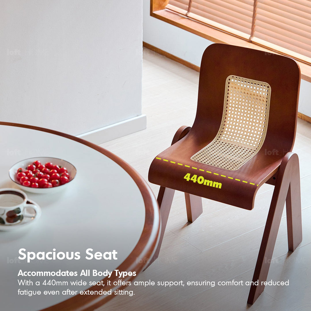 Vintage Boxwood Rattan Dining Chair FANKO