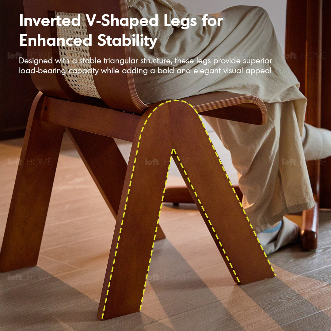 Vintage Boxwood Rattan Dining Chair FANKO