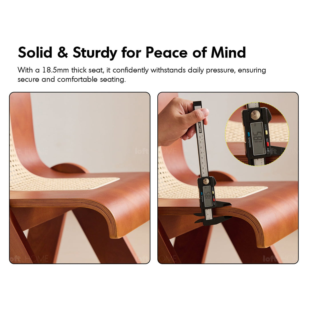 Vintage Boxwood Rattan Dining Chair FANKO