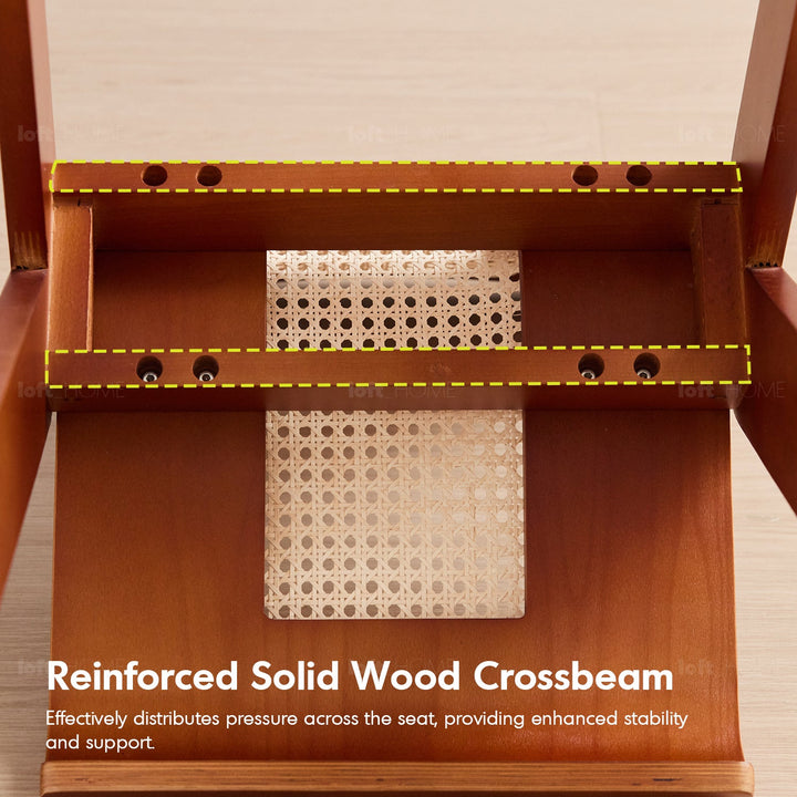 Bauhaus boxwood rattan dining chair fanko detail 5.