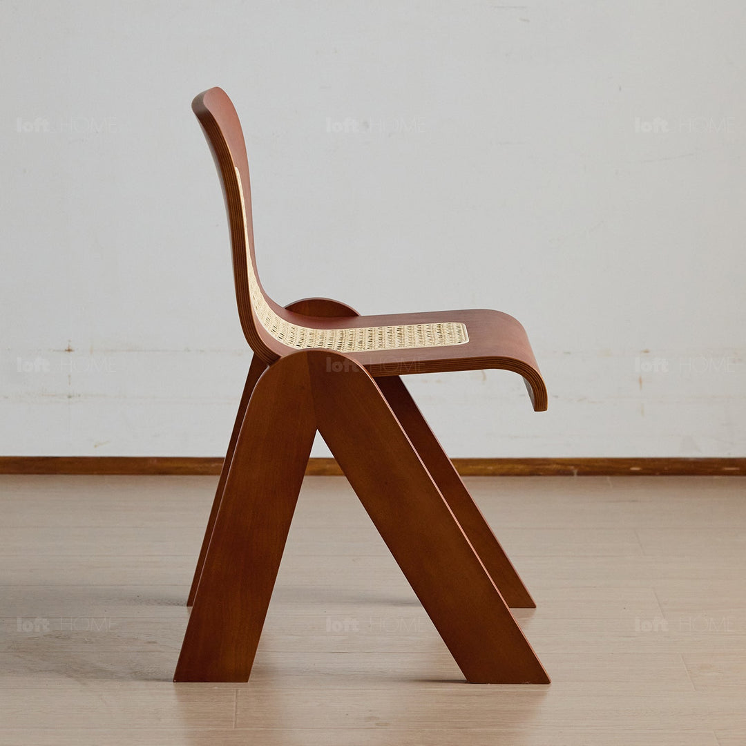 Vintage boxwood rattan dining chair fanko detail 16.