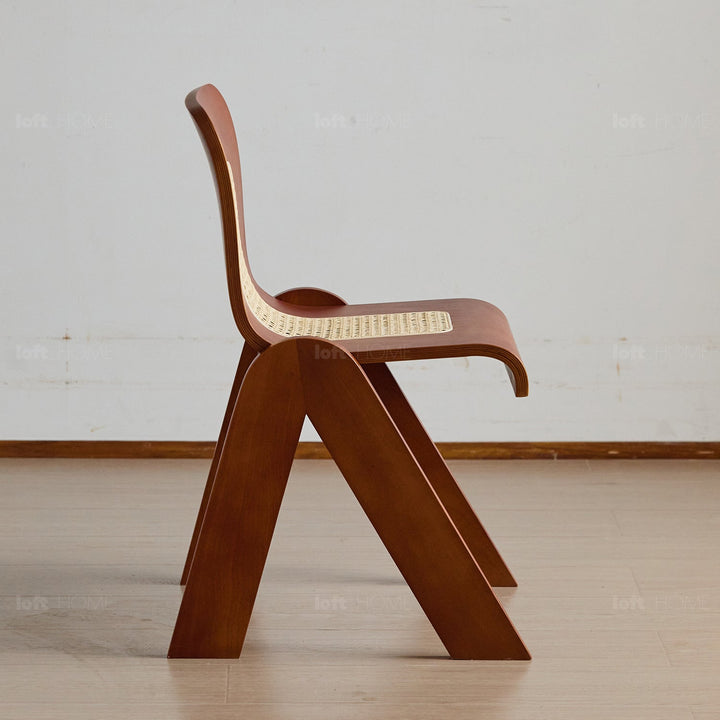 Vintage boxwood rattan dining chair fanko detail 16.
