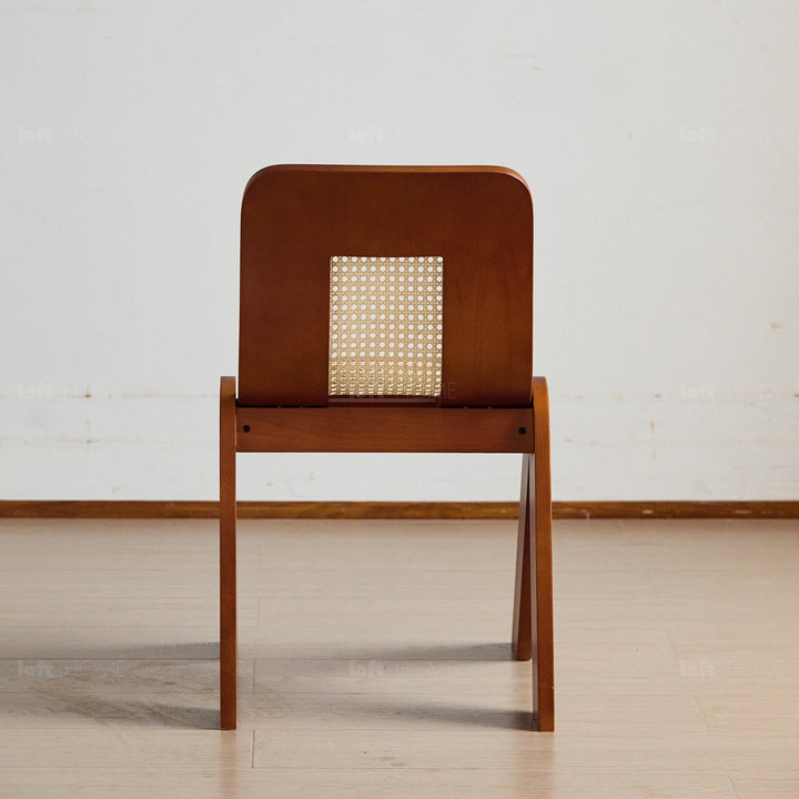 Vintage boxwood rattan dining chair fanko detail 17.