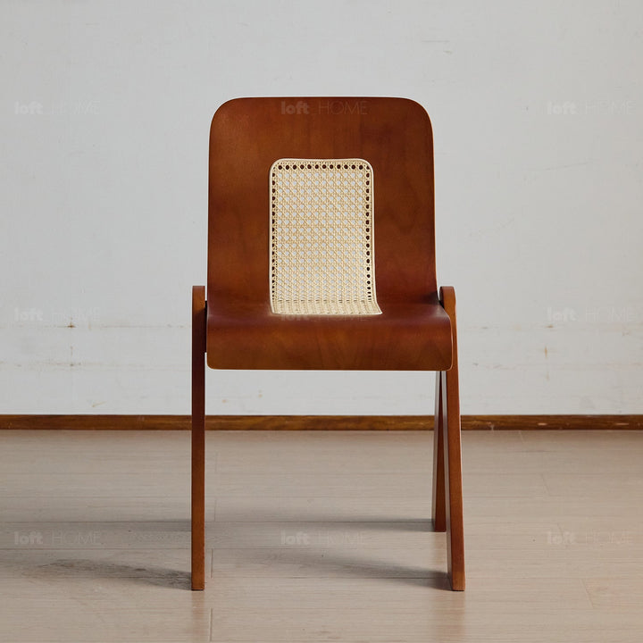 Vintage Boxwood Rattan Dining Chair FANKO