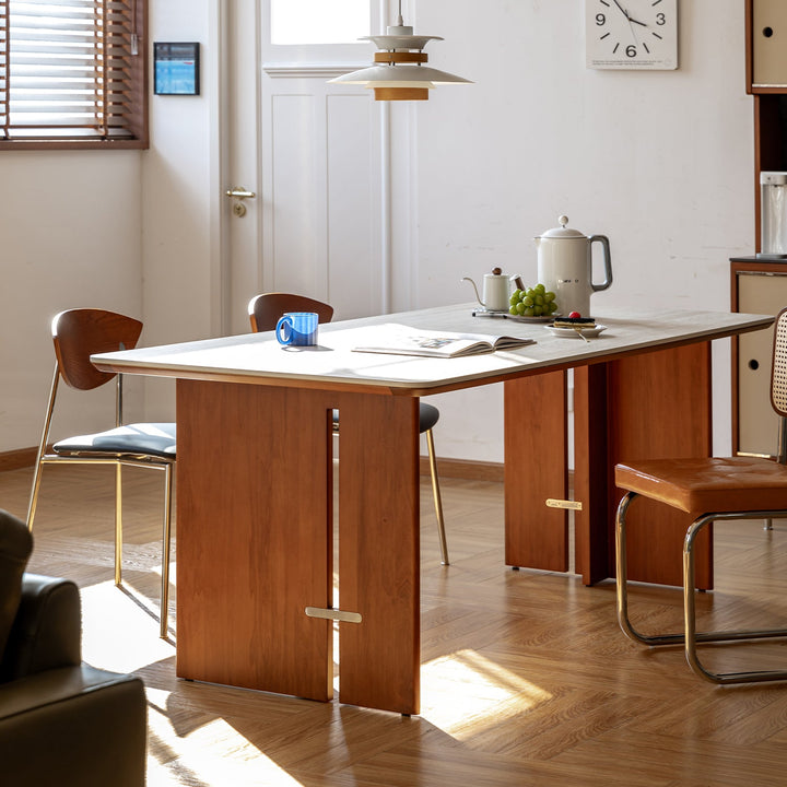 Bauhaus boxwood sintered stone dining table roma primary product view.