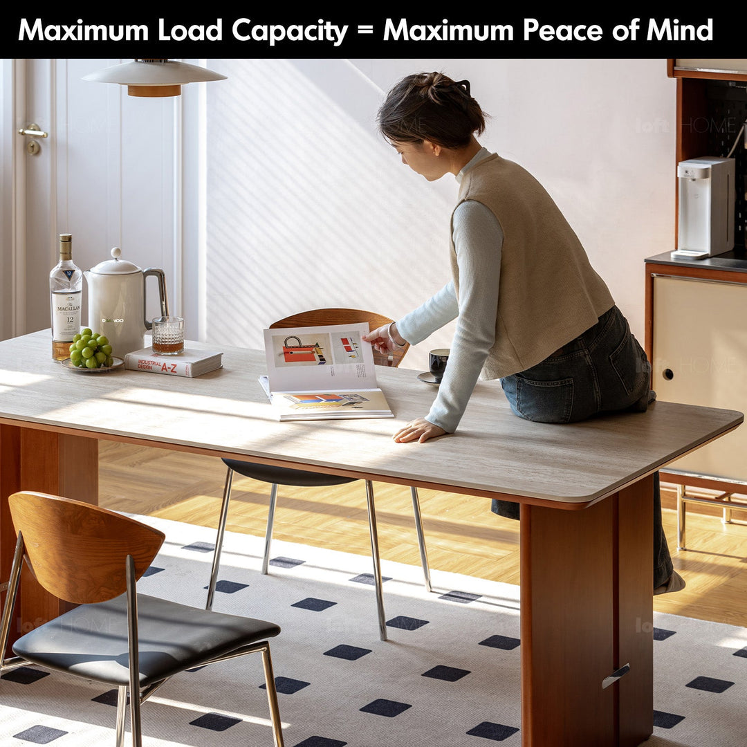 Vintage Boxwood Sintered Stone Dining Table ROMA