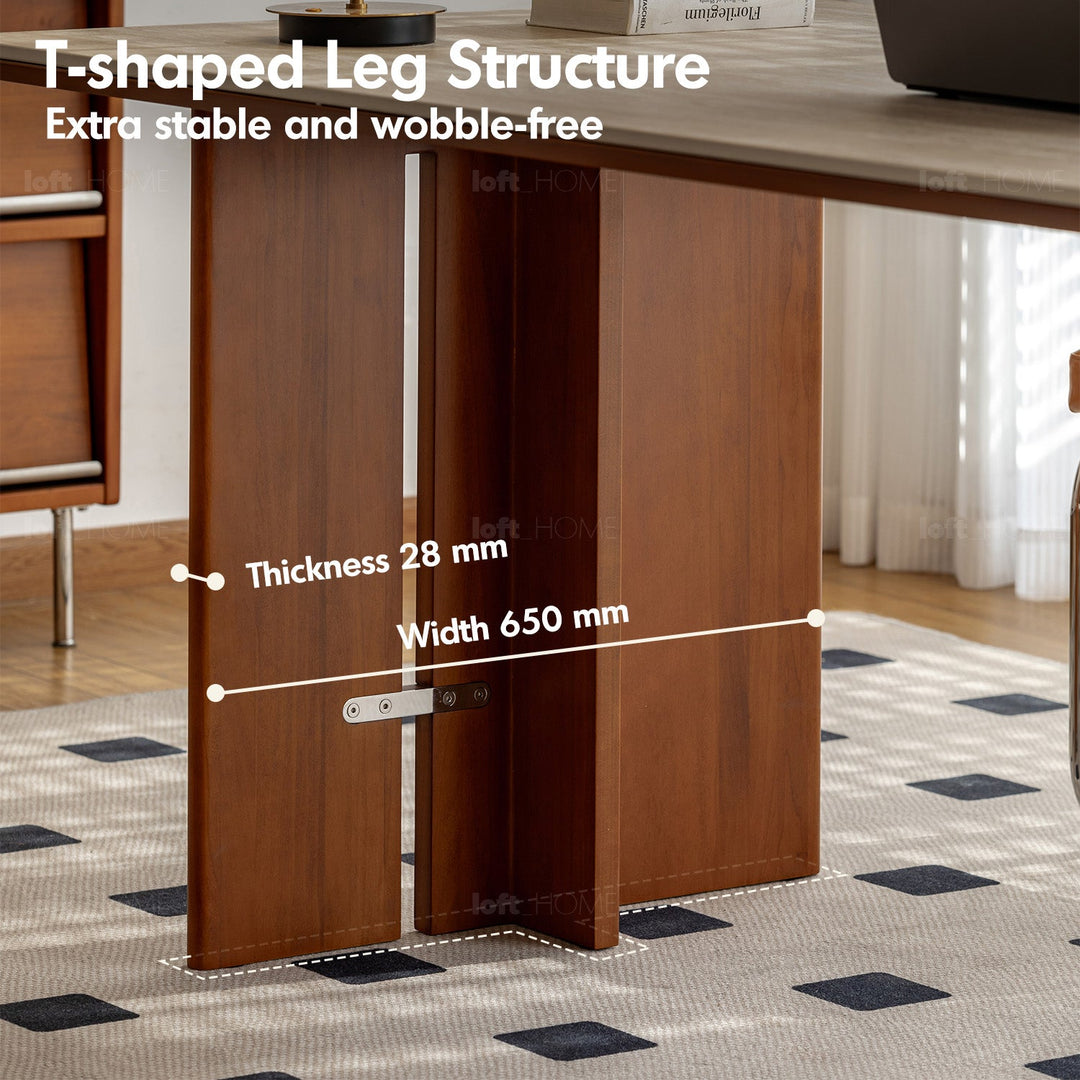 Bauhaus boxwood sintered stone dining table roma detail 9.