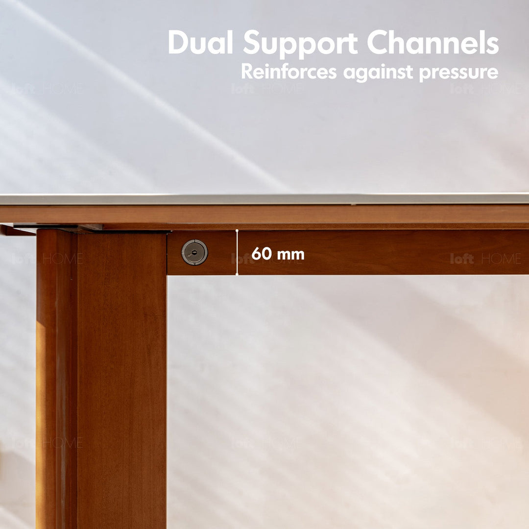 Bauhaus boxwood sintered stone dining table roma detail 10.