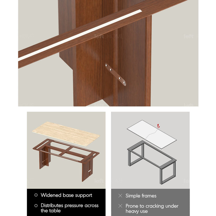 Bauhaus boxwood sintered stone dining table roma detail 12.