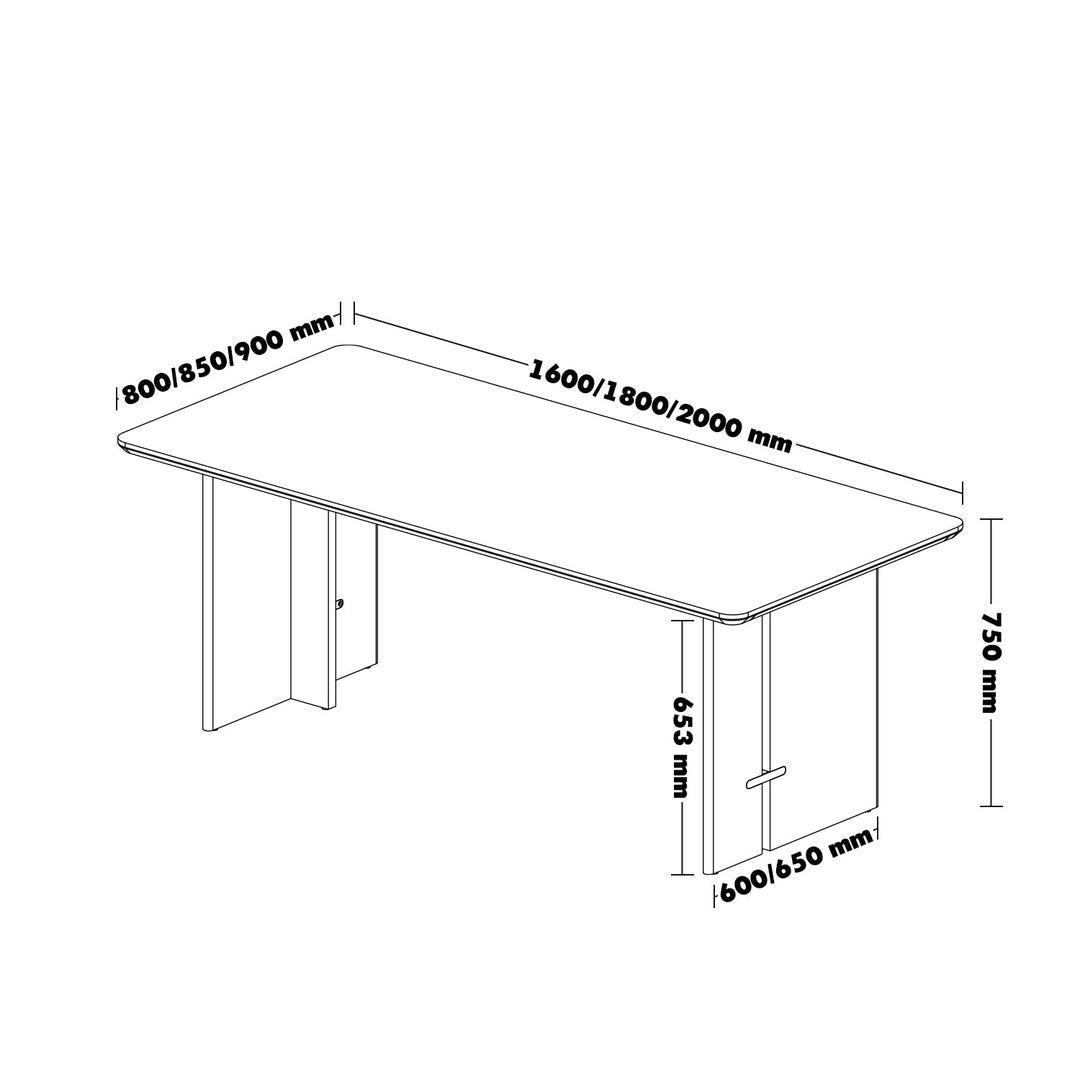 Vintage Boxwood Sintered Stone Dining Table ROMA