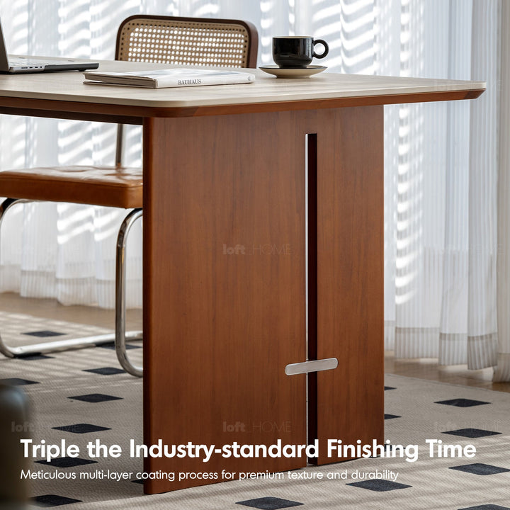 Bauhaus boxwood sintered stone dining table roma detail 15.