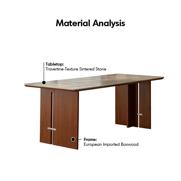 Vintage Boxwood Sintered Stone Dining Table ROMA
