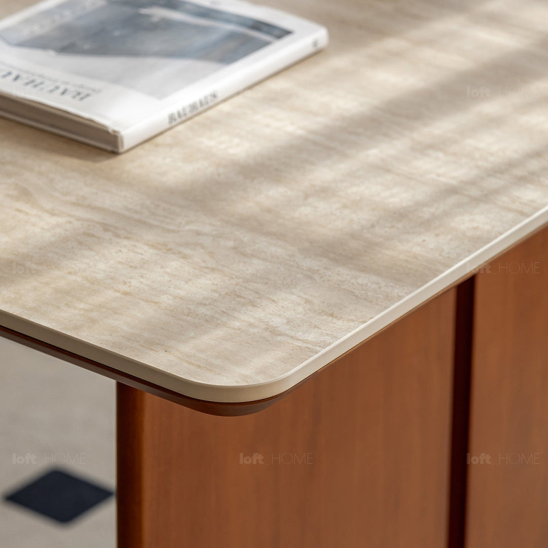 Bauhaus boxwood sintered stone dining table roma detail 24.