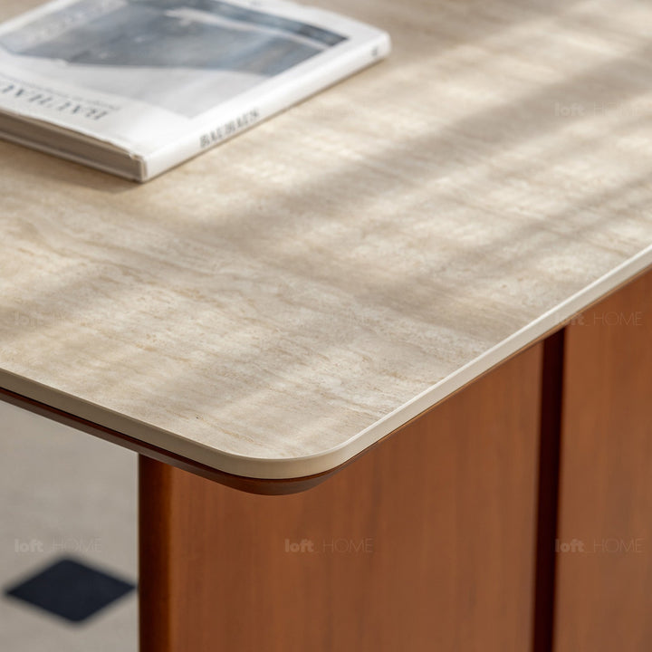 Bauhaus boxwood sintered stone dining table roma detail 24.