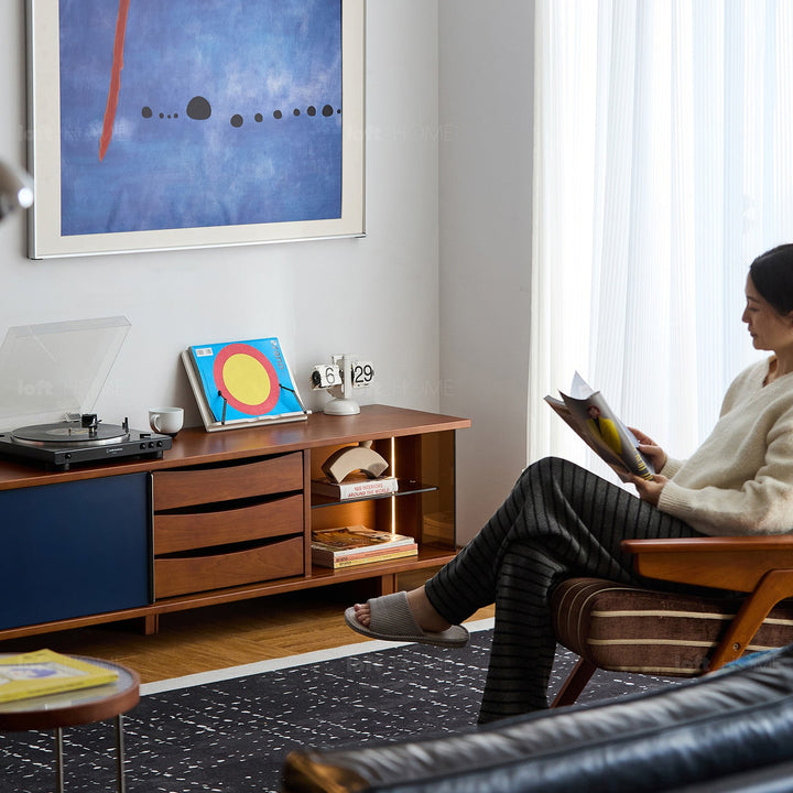 Bauhaus boxwood sliding door tv console mist detail 20.