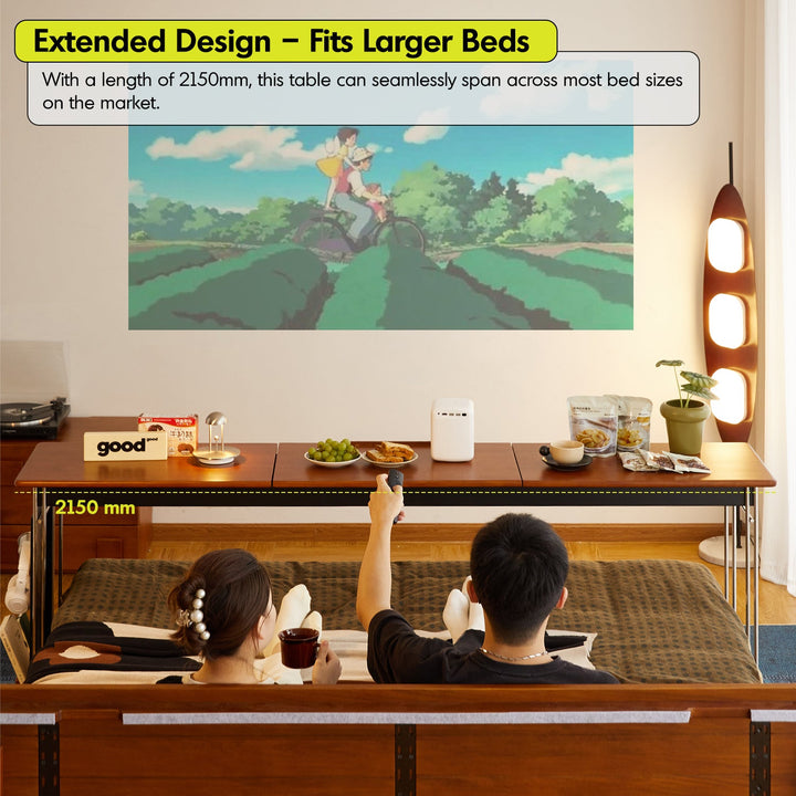 Vintage Boxwood Stainless Steel Mobile Overbed Table SERENI