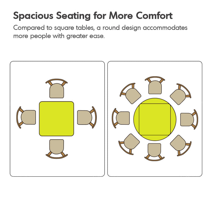 Vintage Boxwood Stainless Steel Round Dining Table TULIP