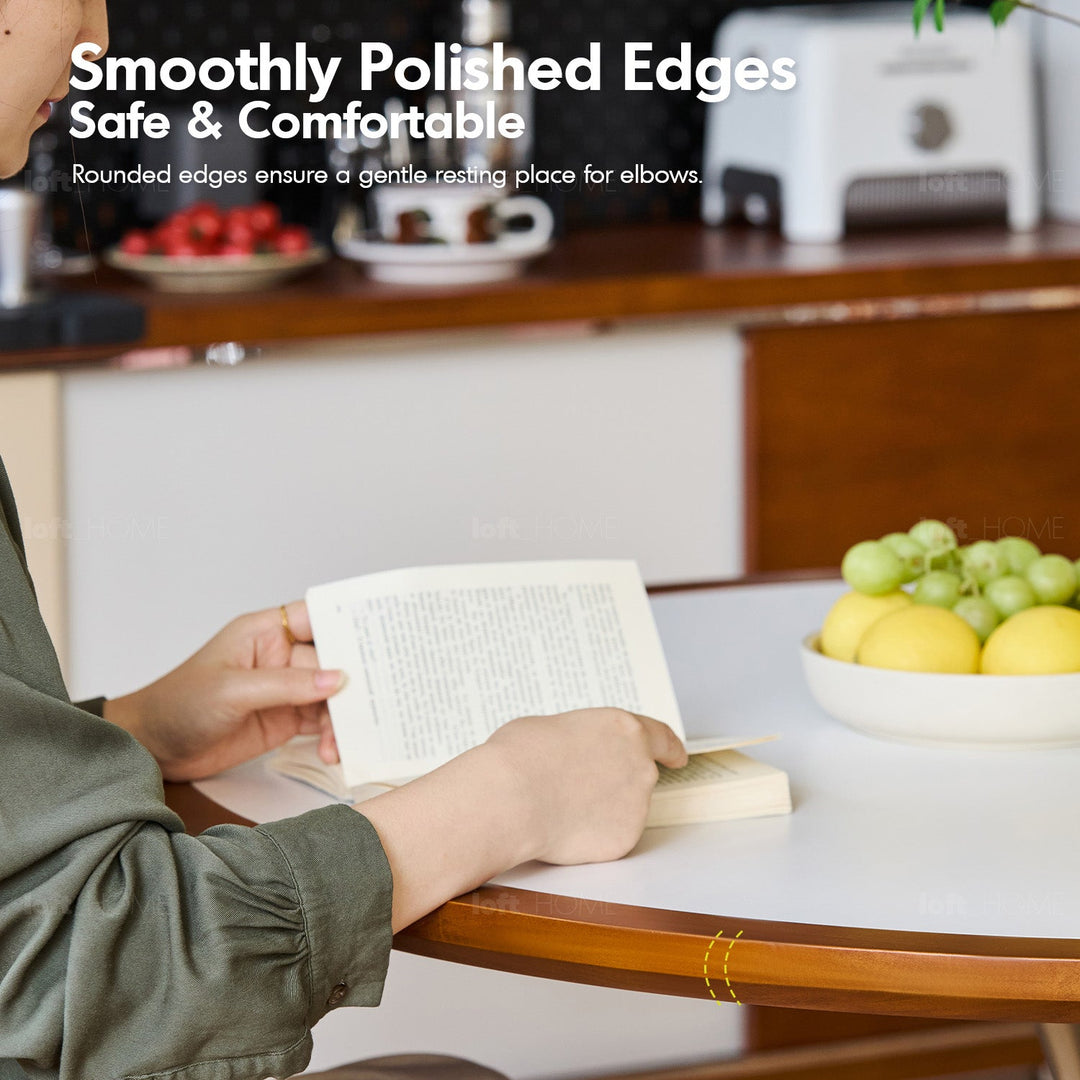 Vintage Boxwood Stainless Steel Round Dining Table TULIP