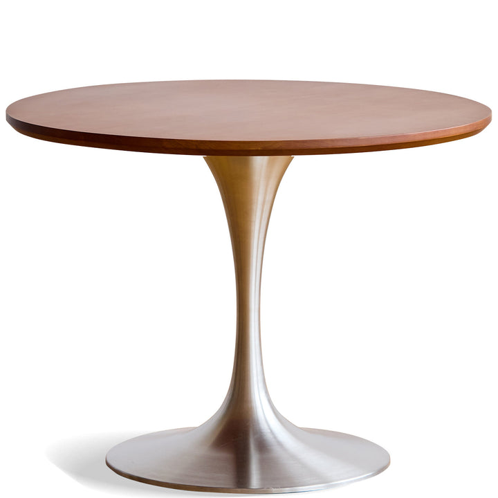 Bauhaus Boxwood Stainless Steel Round Dining Table TULIP