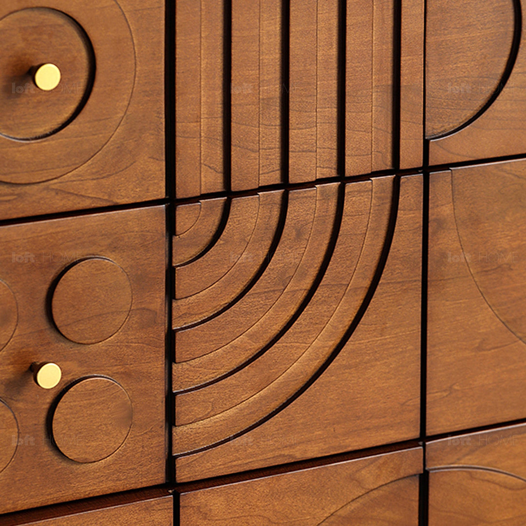 Vintage boxwood storage side cabinet madrid in still life.