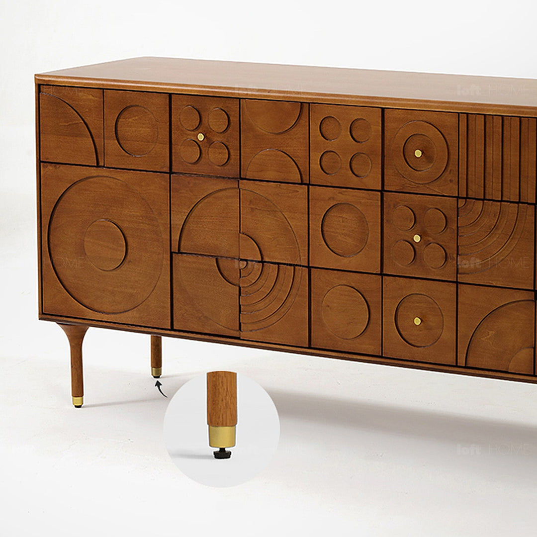 Vintage boxwood storage side cabinet madrid detail 1.