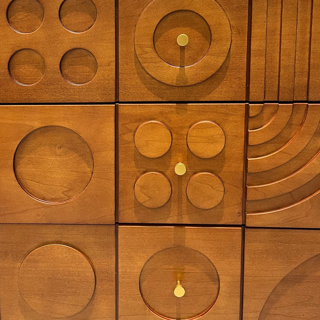 Vintage boxwood storage side cabinet madrid detail 6.