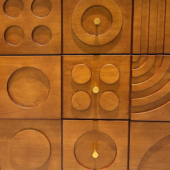 Vintage boxwood storage side cabinet madrid detail 6.