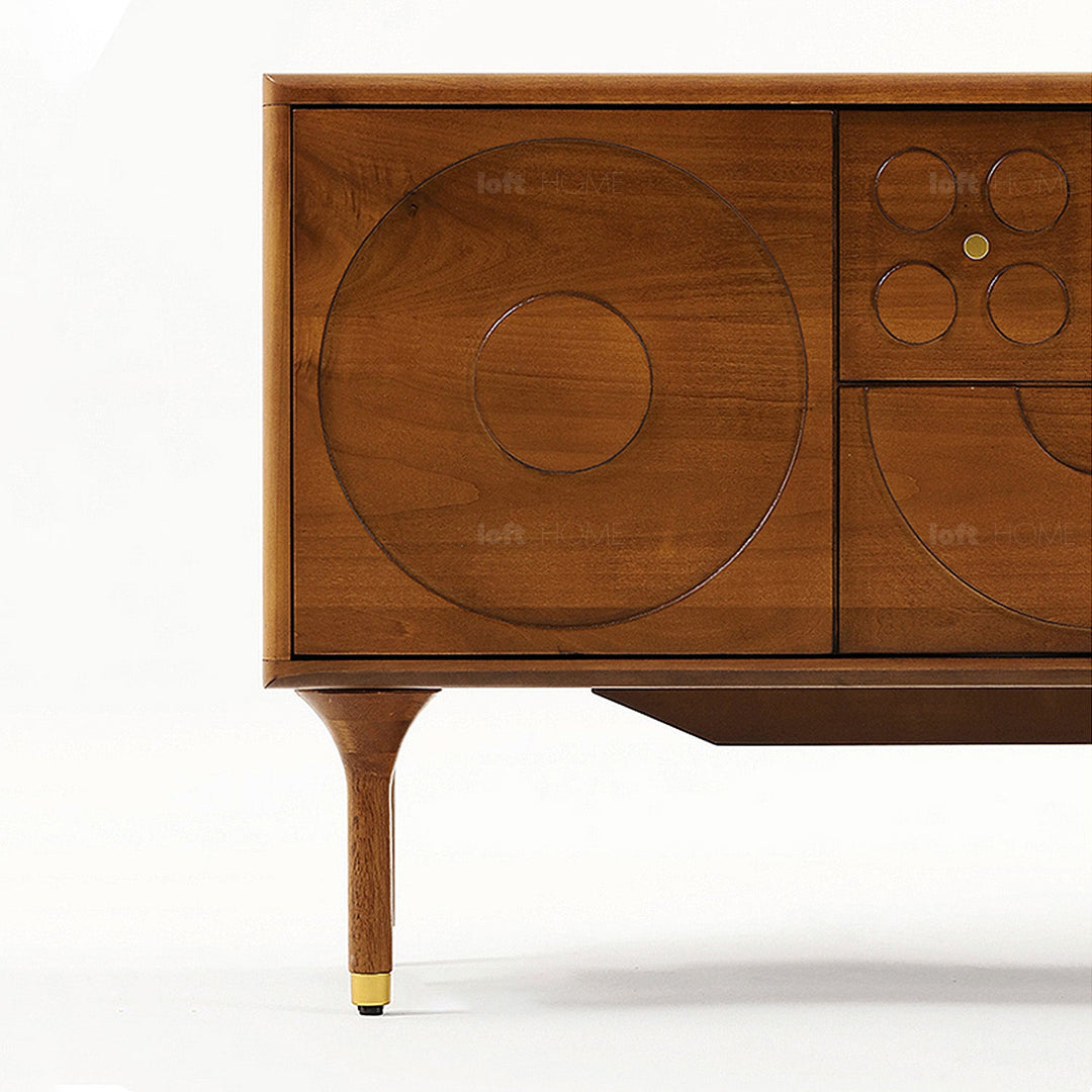 Vintage boxwood tv console madrid detail 2.
