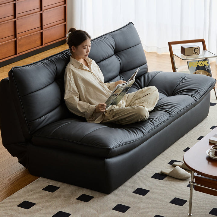 Bauhaus microfiber leather 3 seater sofa bed lie flat size charts.