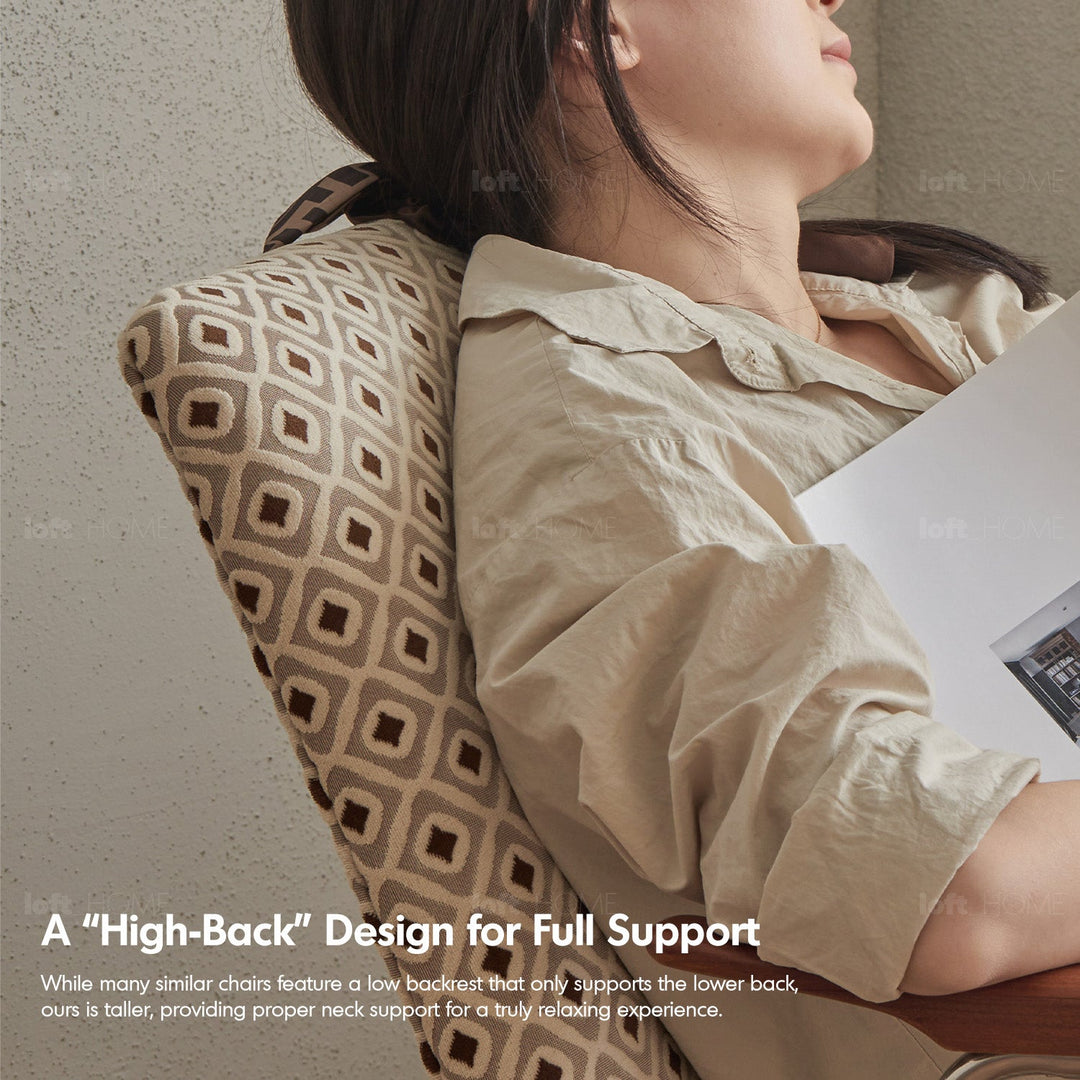 Vintage Mixed Weave Fabric 1 Seater Sofa GLEN