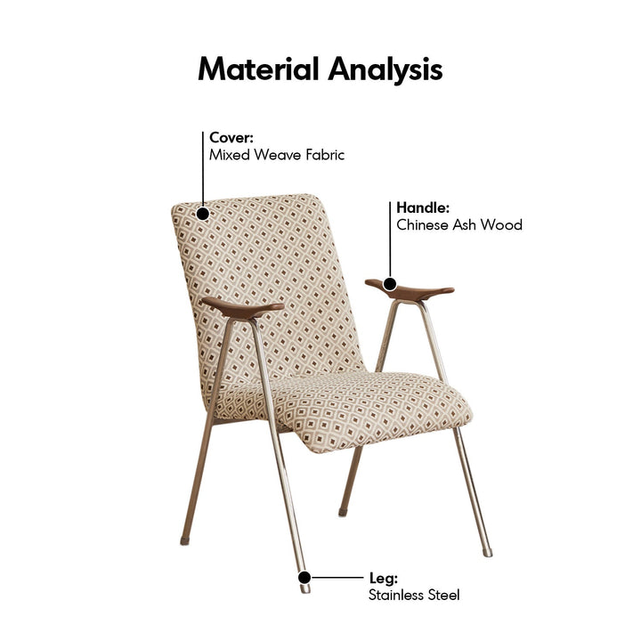 Vintage Mixed Weave Fabric 1 Seater Sofa GLEN