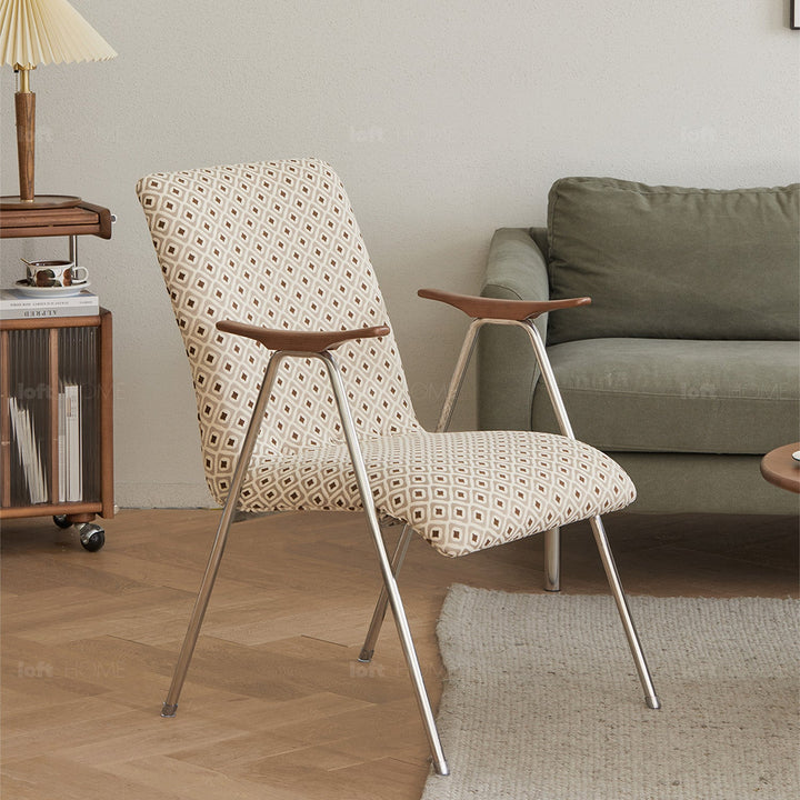 Bauhaus mixed weave fabric 1 seater sofa glen detail 1.