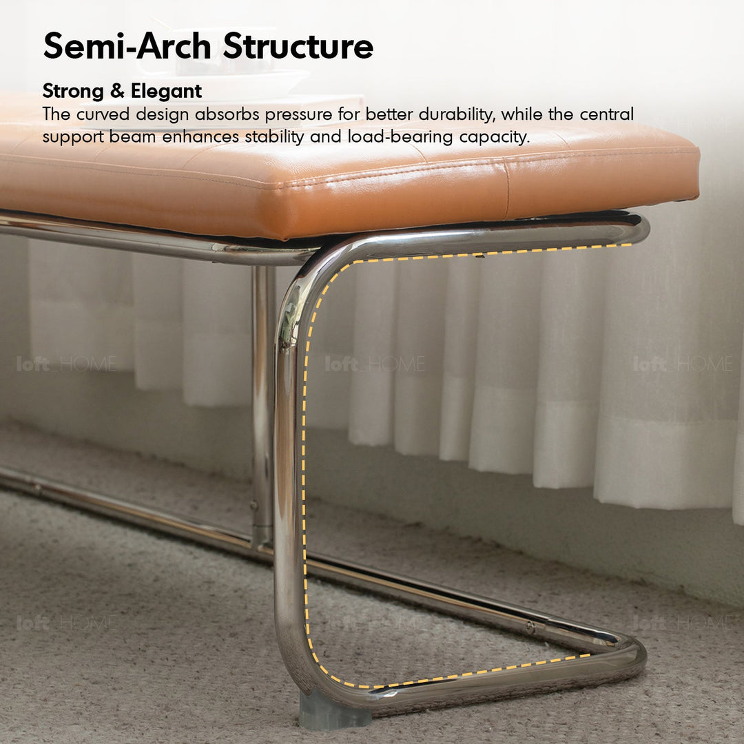 Vintage PU Leather Dining Bench HOH XIL