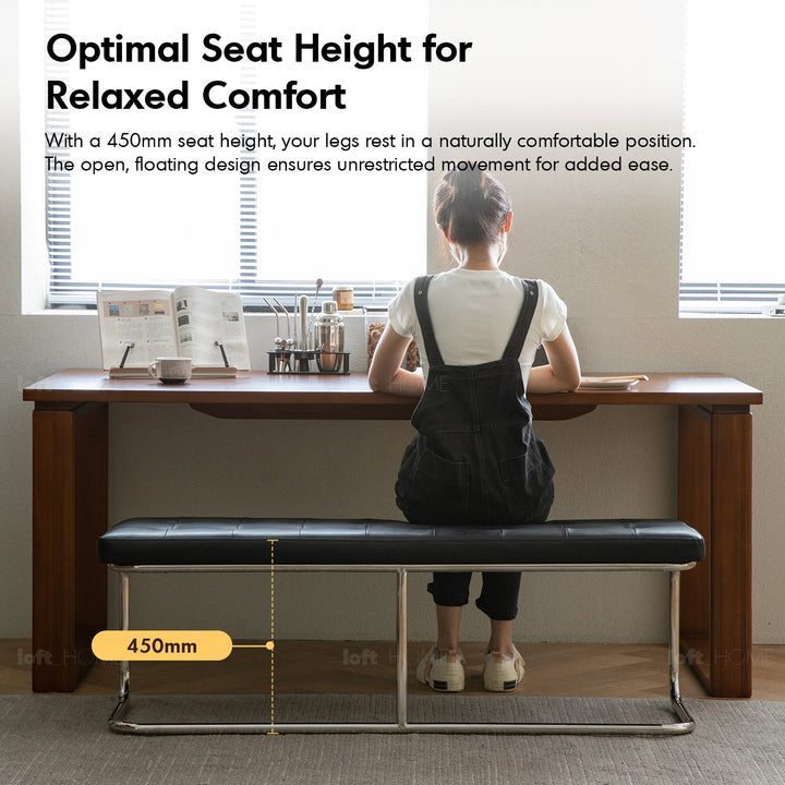 Vintage PU Leather Dining Bench HOH XIL