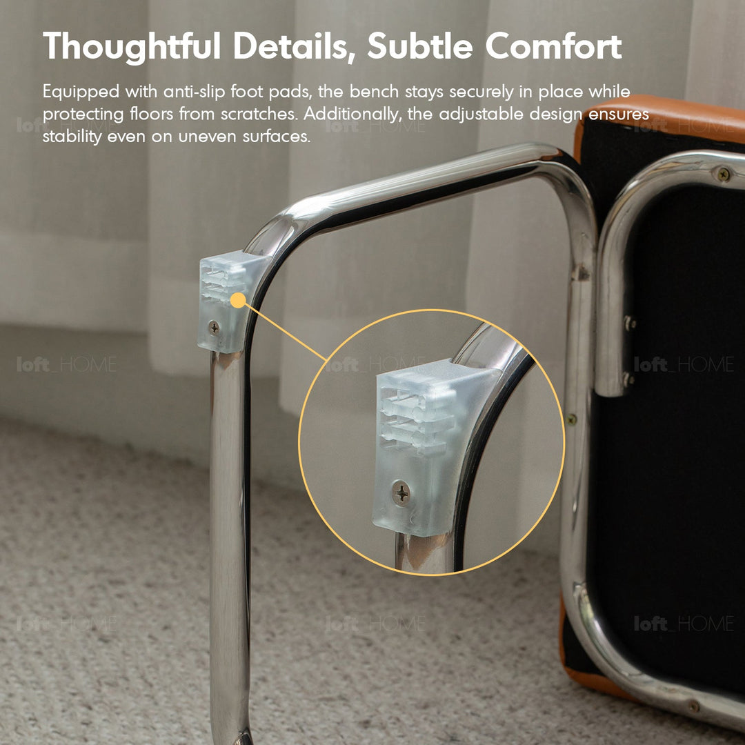 Vintage PU Leather Dining Bench HOH XIL