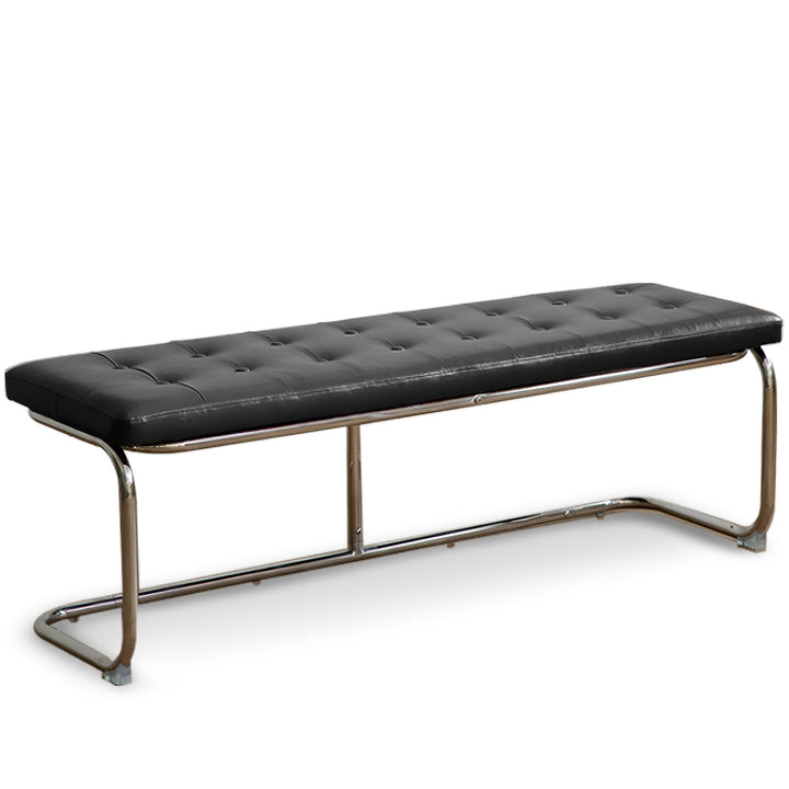 Vintage pu leather dining bench hoh xil detail 6.