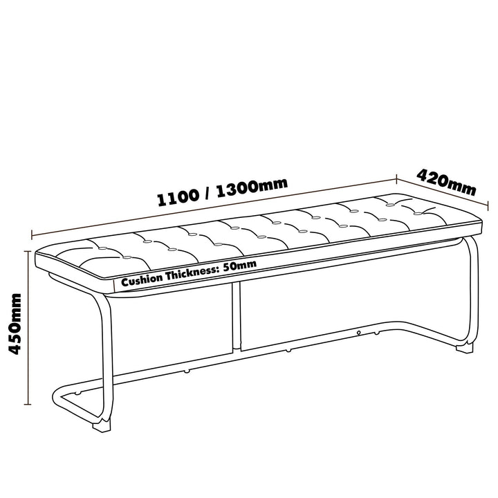 Vintage pu leather dining bench hoh xil size charts.