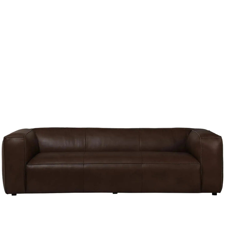 Minimalist genuine leather 3 seater sofa finesse leather environmental situation.