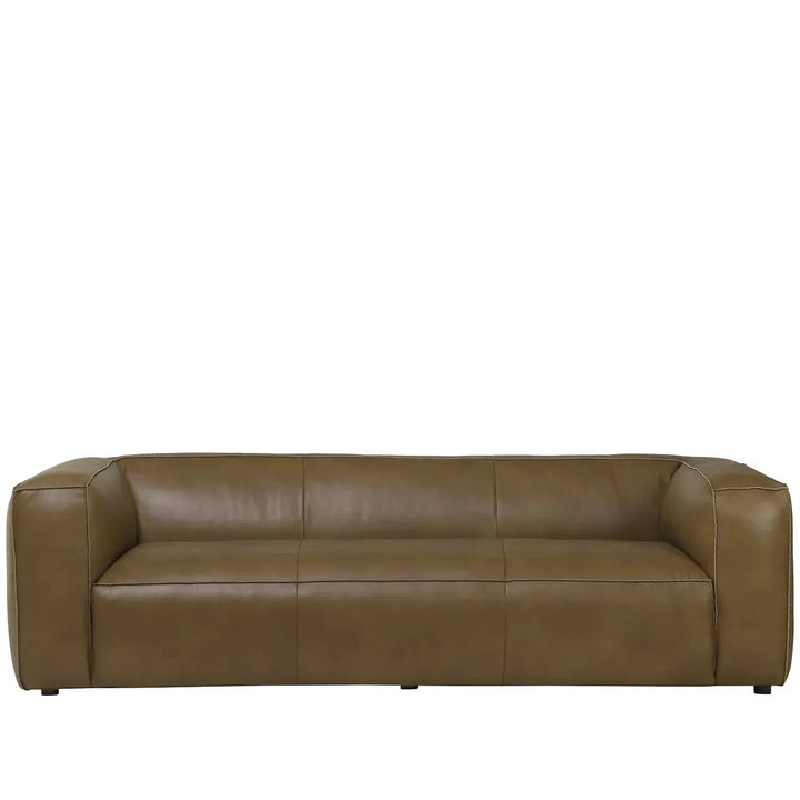Minimalist genuine leather 3 seater sofa finesse leather conceptual design.
