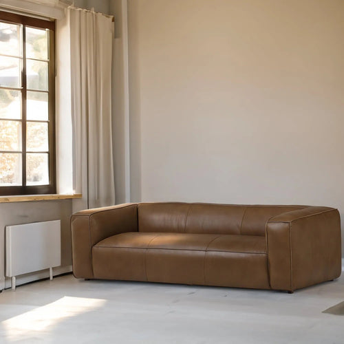 Minimalist Genuine Leather 3 Seater Sofa FINESSE LEATHER Good to Know Preview-1