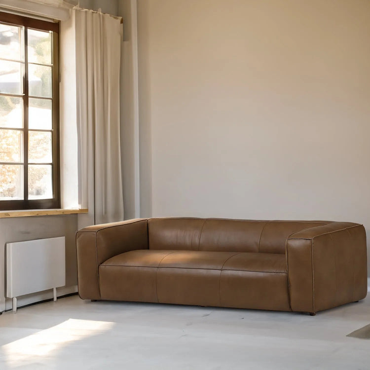 Minimalist Genuine Leather 3 Seater Sofa FINESSE LEATHER Good to Know Preview-1