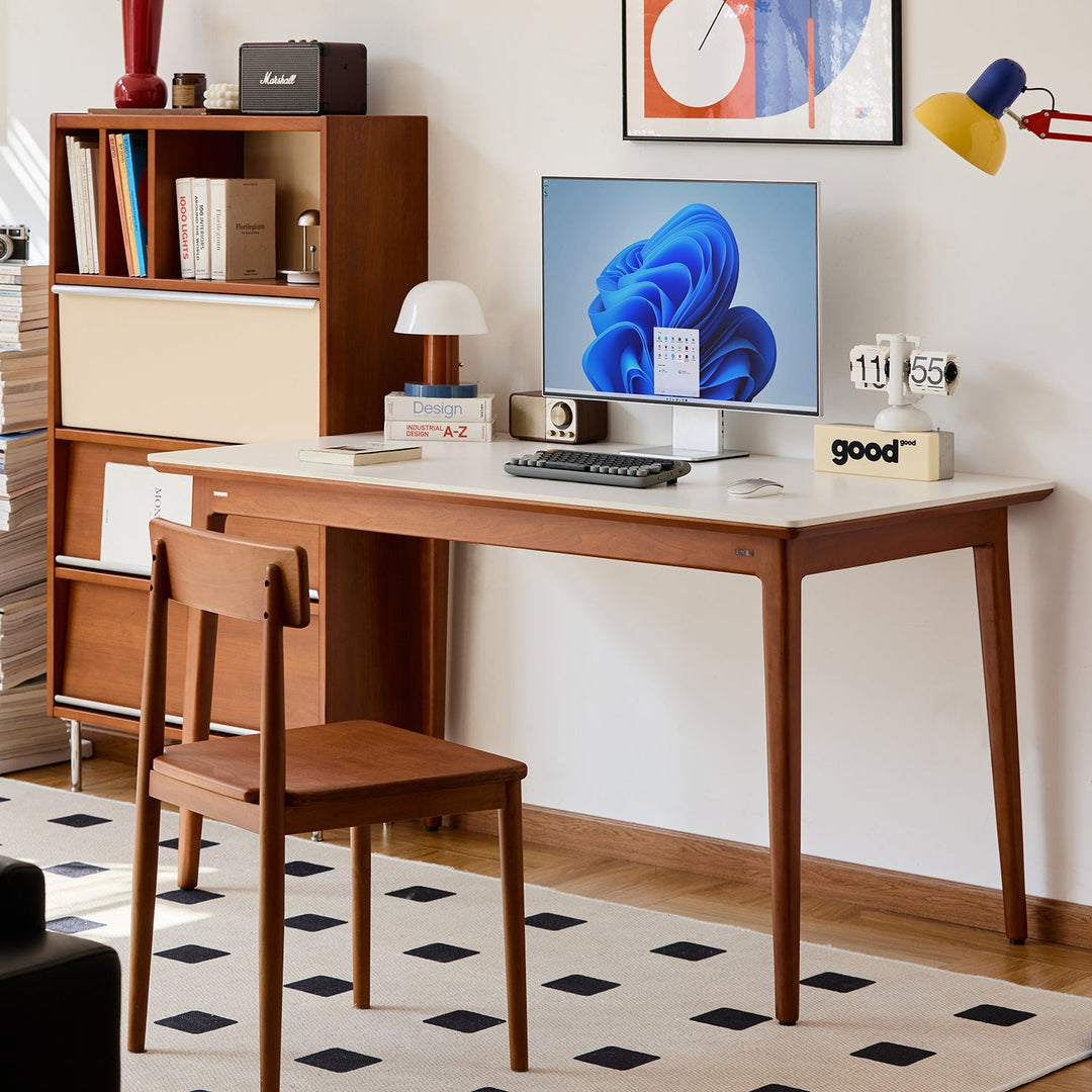 Bauhaus sintered stone dining table mies in details.